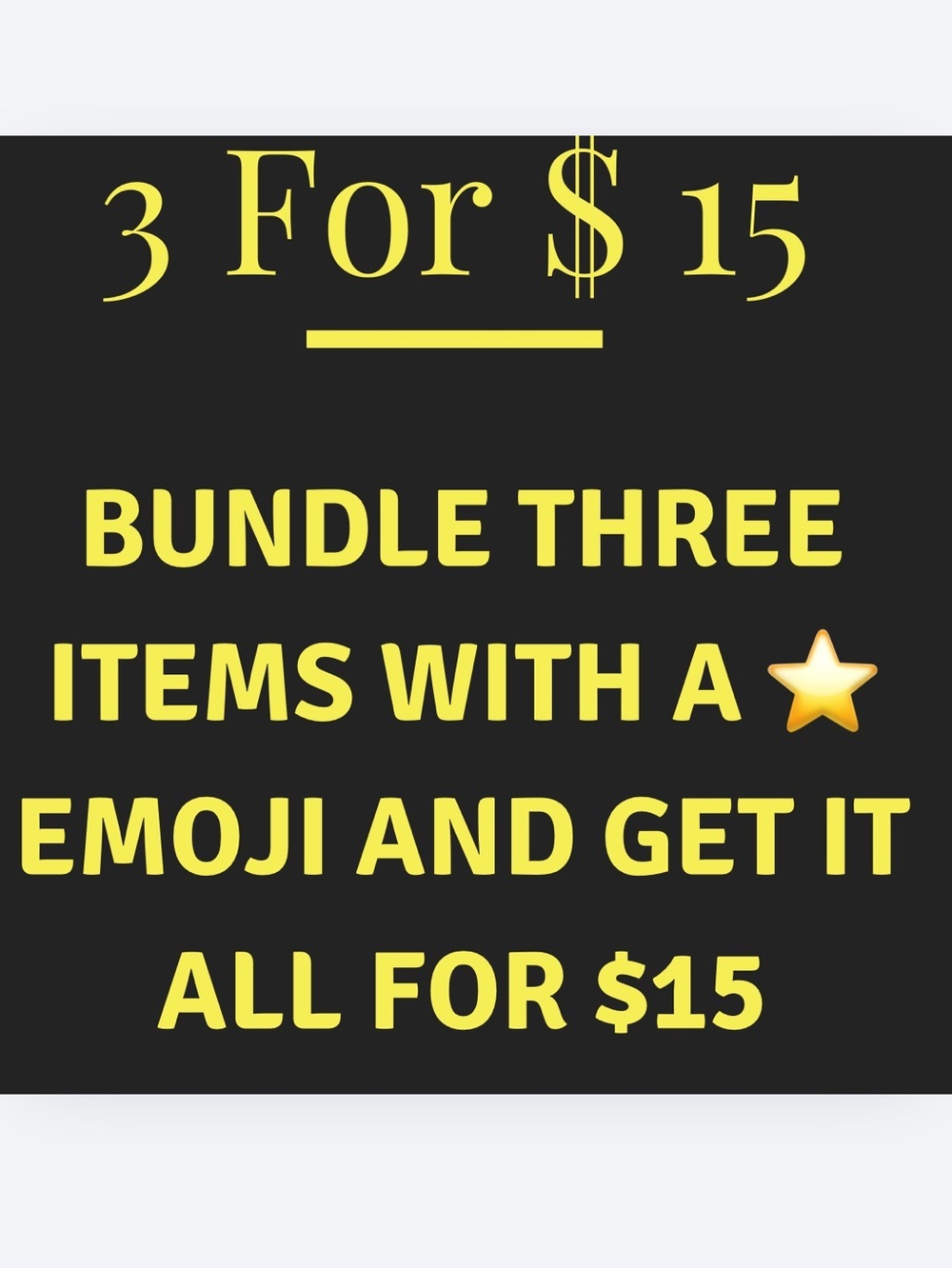 ⭐️⭐️ 3 For $15⭐️⭐️